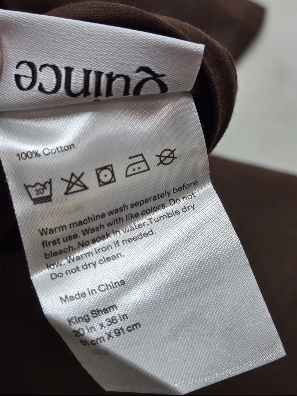 QUINCE Signature Giza Cotton Sateen Duvet Cover Set King/Cal King Espresso 0567